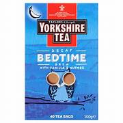 Yorkshire Tea - Decaf BEDTIME BREW Vanilla & Nutmeg (UK)