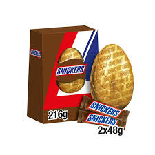 SNICKERS - Milk Chocolate Egg With 2 Full Sized Snickers Bars Inside (UK)