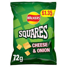 Walkers Squares - Cheese and Onion (UK)
