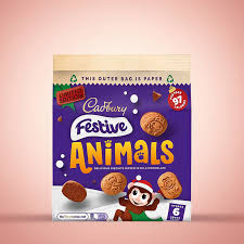 Cadbury - Festive Animals - Chocolate Dipped Biscuits  (UK)