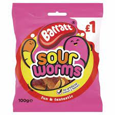 Barratt - Sour Worms - GUMMIES (UK)