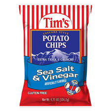 TIMS - Cascade Style Potato Chips - SEA SALT & VINEGAR Extra Thick Cut (US)