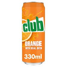 CLUB - Orange With Real Bits - Slim Can 330ml (Ireland)