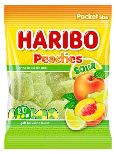 Haribo - Peaches Sour - (Sweden)