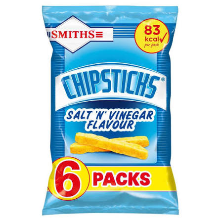 Smiths - CHIPSTICKS - Salt and Vinegar - 6 Pack (UK)