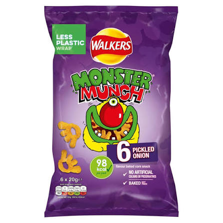 Monster Munch - Pickled Onion - 6 Pack Bag (UK)