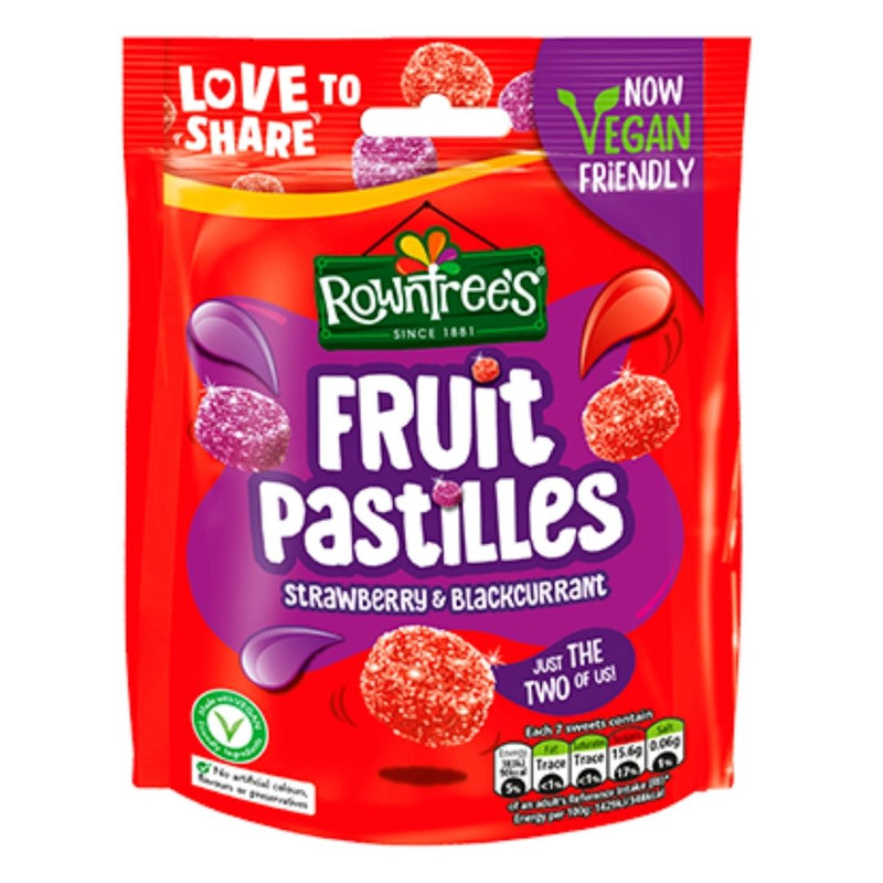 Rowntrees - Fruit Pastilles Strawberry and Blackcurrant (UK)