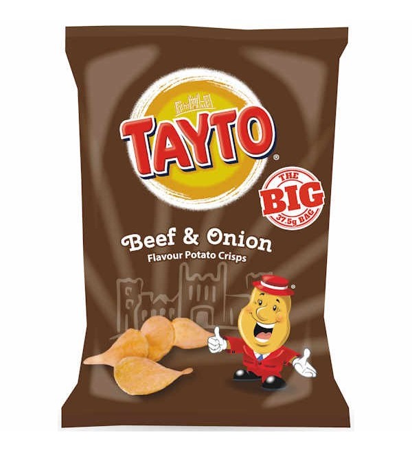 Tayto - Beef And Onion Crisps (Ireland) x 3 Bags